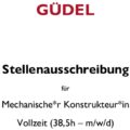 Icon of Güdel sucht KonstrukteurIn ...