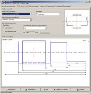 Software für Tragfähigkeitsberechnung von Getriebewellen