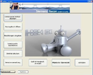 MCS (Management and Controlling System) zur Baustellenabwicklung Fa. Siemens Bacon GmbH & Co KG