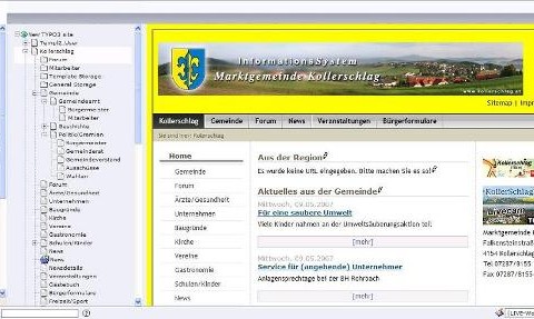 Regionales Informationssystem – CMS basierendes Portal für Gemeinden