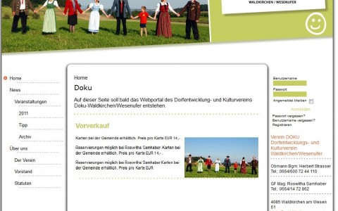 Webplattform für Kulturverein