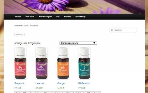 Website für Vickys Aromainsel