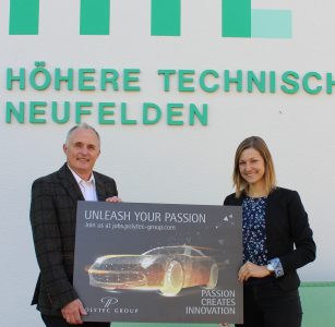 POLYTEC-Werbetafel für die HTL-Neufelden