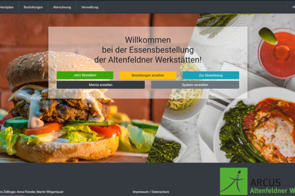 Essensbestellung der Altenfeldner Werkstätten