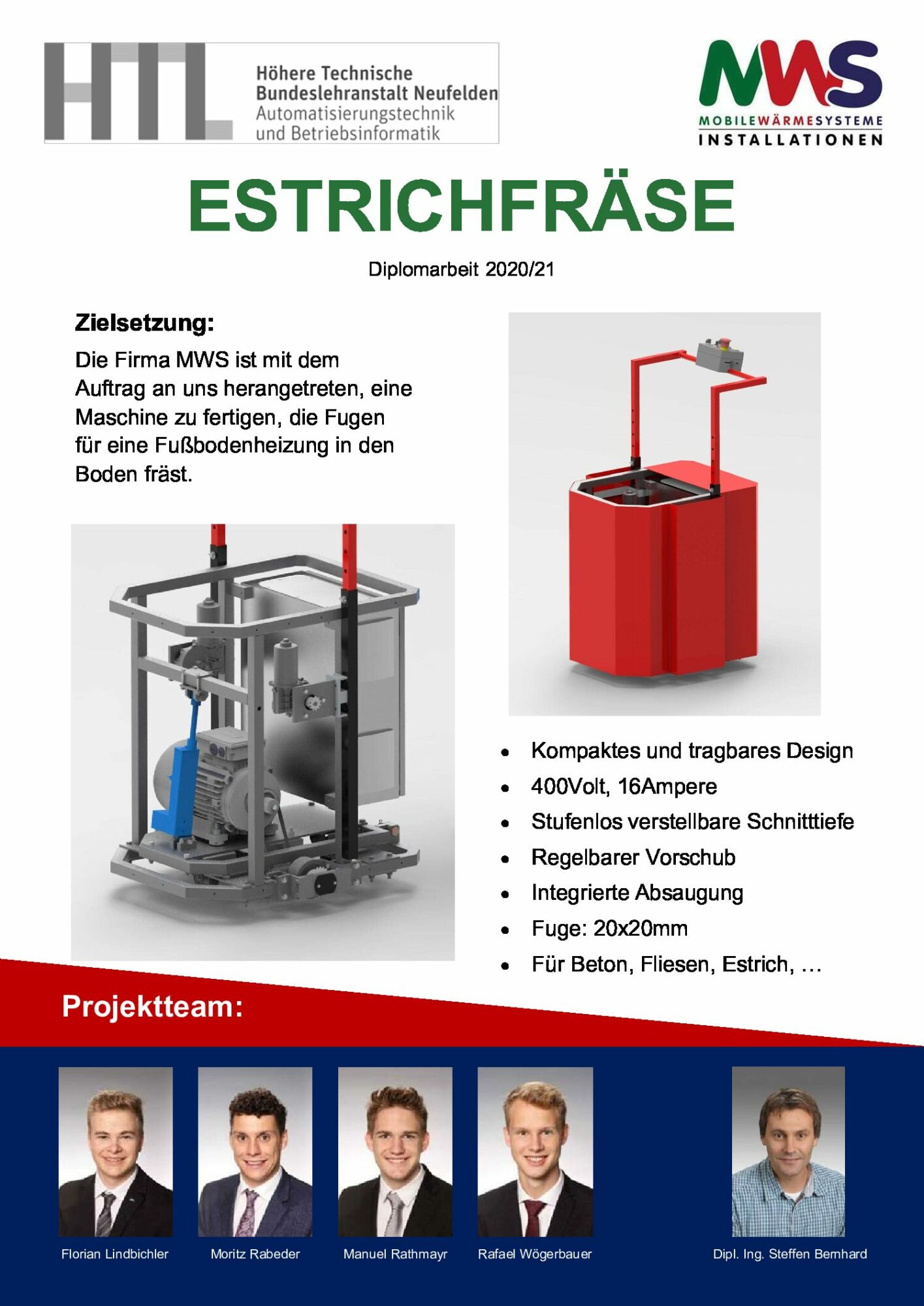 Projektplakat Estrichfräse